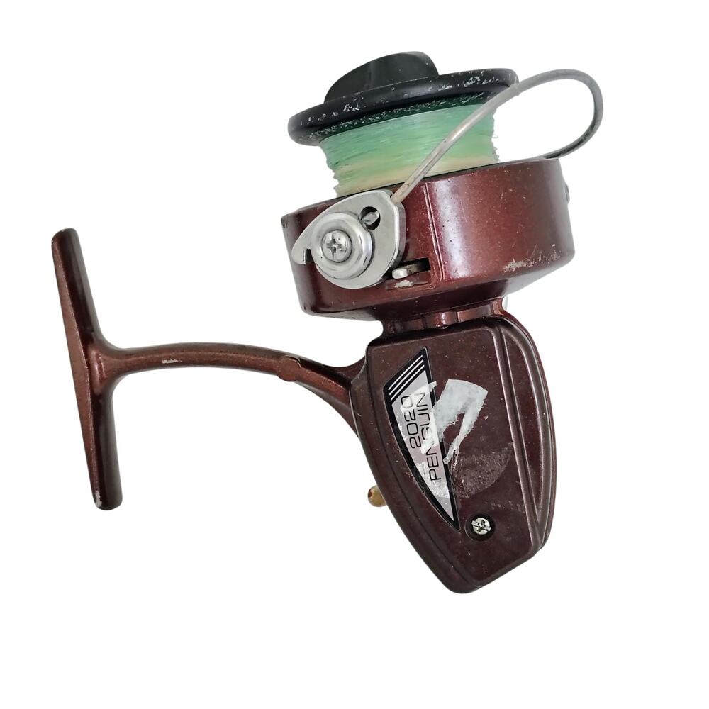 Olympic Penguin 2020 Burgundy Red Metal Spinning Fishing Reel Made in Japan